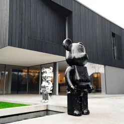 Aero Bear 135cm Black Resin Indoor Sculpture