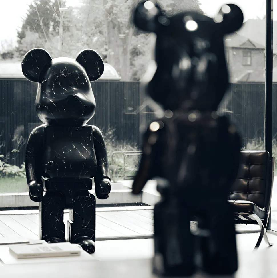Aero Bear 135cm Black Resin Indoor Sculpture