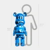 Aero Bear 135cm Blue Resin Indoor Sculpture