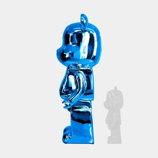 Aero Bear 135cm Blue Resin Indoor Sculpture