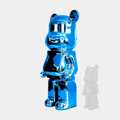 Aero Bear 135cm Blue Resin Indoor Sculpture