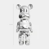 Aero Bear 50cm Chrome Resin Indoor Sculpture