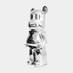 Aero Bear 50cm Chrome Resin Indoor Sculpture