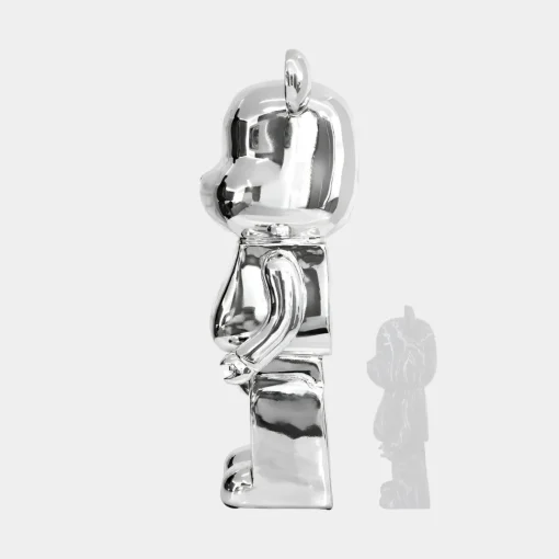 Aero Bear 135cm Chrome Resin Indoor Sculpture