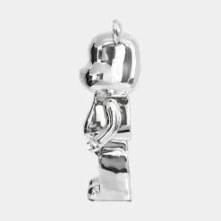 Aero Bear 50cm Chrome Resin Indoor Sculpture