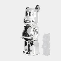 Aero Bear 135cm Chrome Resin Indoor Sculpture