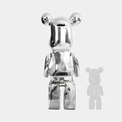 Aero Bear 135cm Chrome Resin Indoor Sculpture