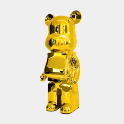 Aero Bear 50cm Gold Resin Indoor Sculpture