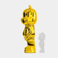 Aero Bear 135cm Gold Resin Indoor Sculpture