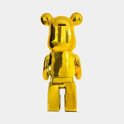 Aero Bear 50cm Gold Resin Indoor Sculpture