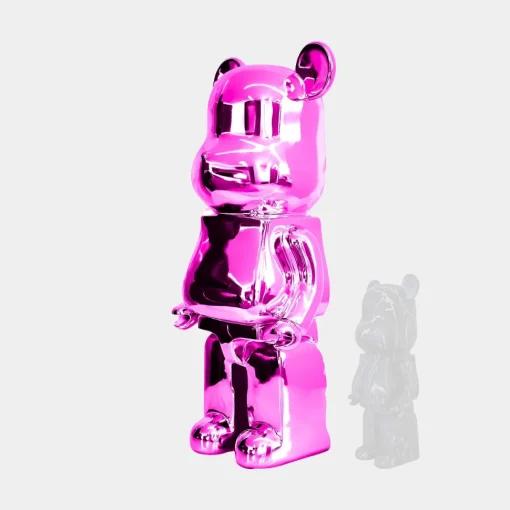 Aero Bear 135cm Pink Resin Indoor Sculpture