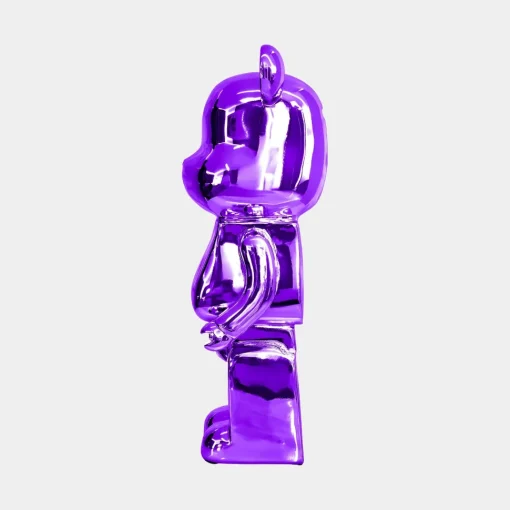 Aero Bear 50cm Purple Resin Indoor Sculpture