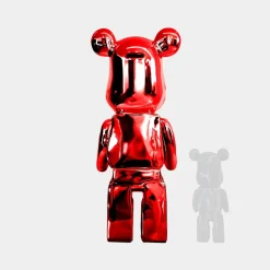 Aero Bear 135cm Red Resin Indoor Sculpture