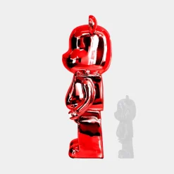 Aero Bear 135cm Red Resin Indoor Sculpture