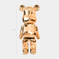 Aero Bear 50cm Rose Gold Resin Indoor Sculpture