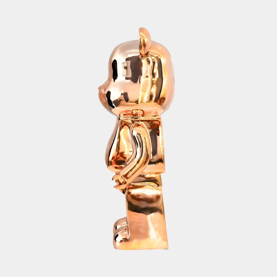 Aero Bear 50cm Rose Gold Resin Indoor Sculpture