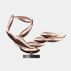 Aero Stream 50cm Copper Metal Indoor Sculpture