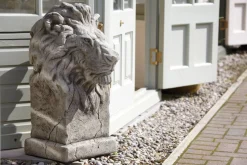 African Lions Stone Garden Statues
