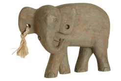 Ancient Elephant 31cm Wood Indoor Statue