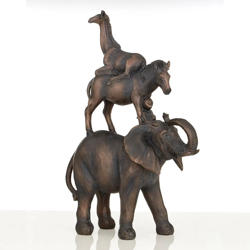 Animal Ascent 46cm Bronze Resin Indoor Statue