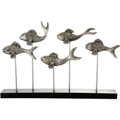 Aqua Symphony Fish 35cm Wood Indoor Sculpture