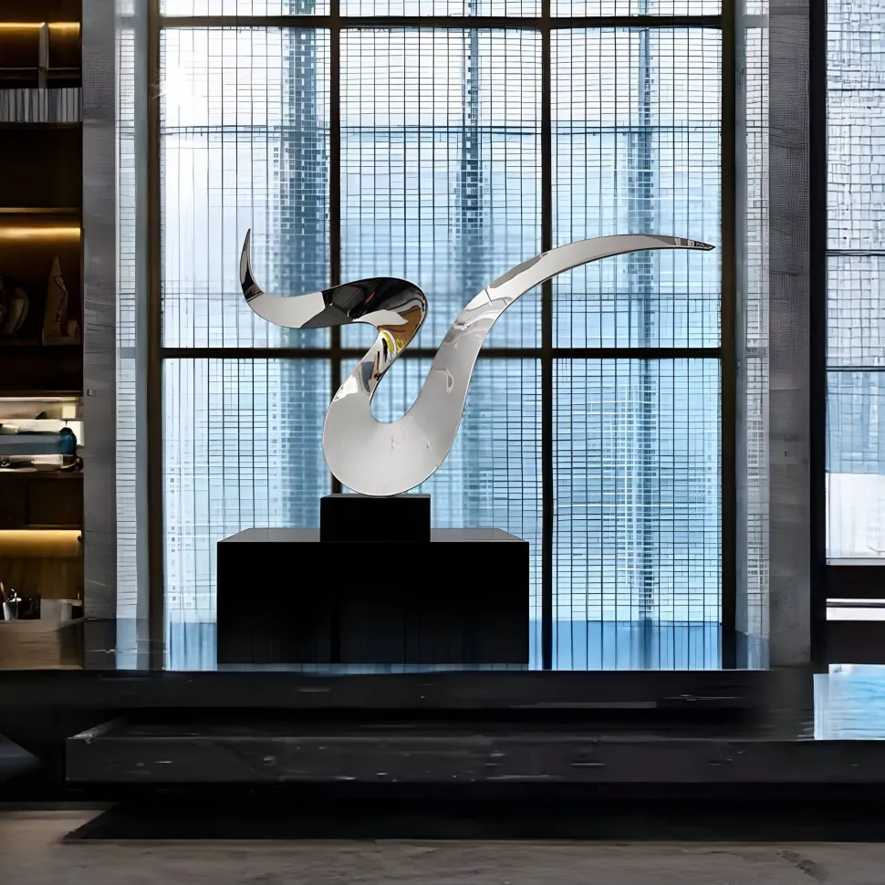 Astral Edge 48cm Silver Metal Indoor Sculpture