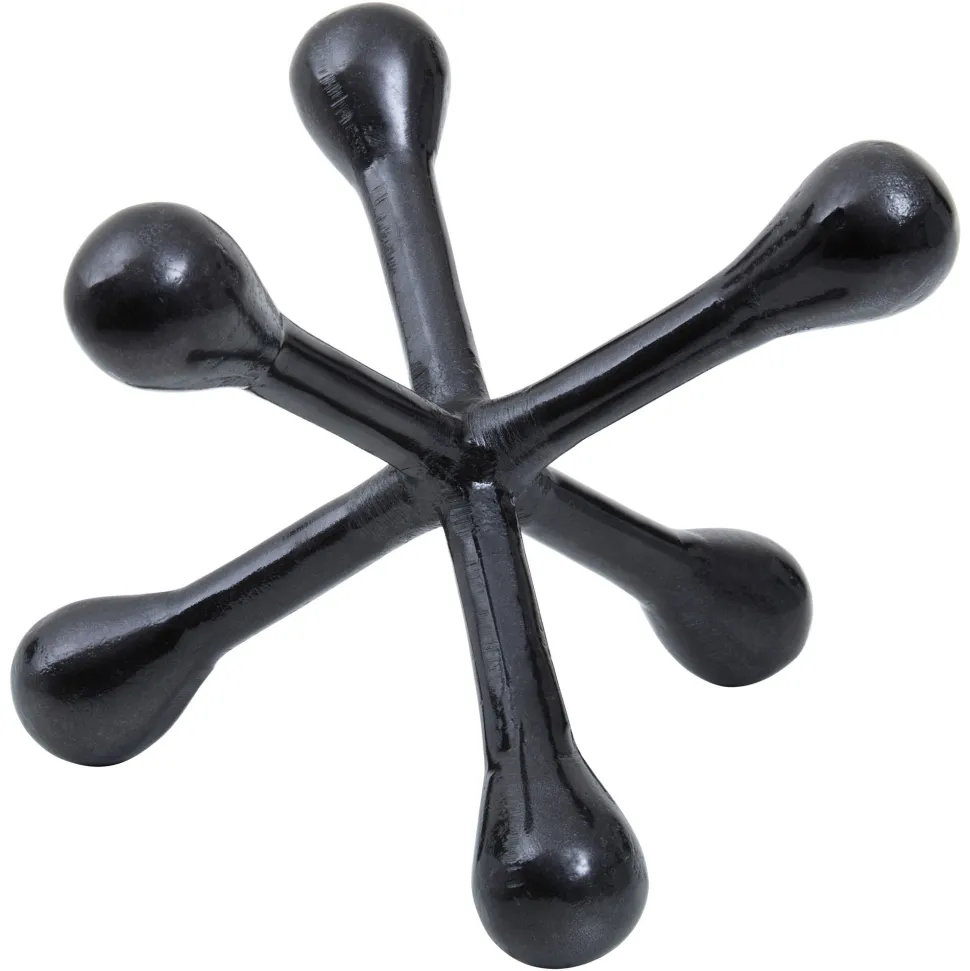 Atomic Bloom 16cm Black Metal Indoor Sculpture