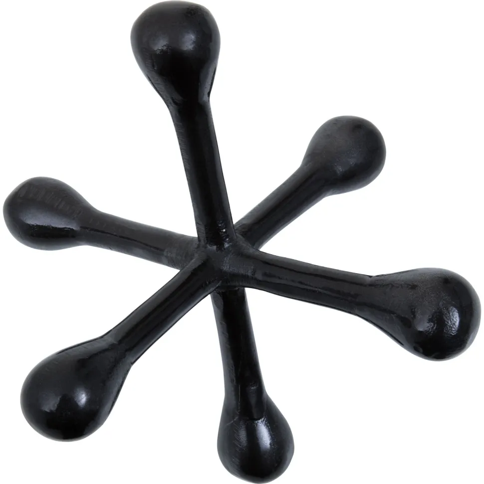 Atomic Bloom 16cm Black Metal Indoor Sculpture
