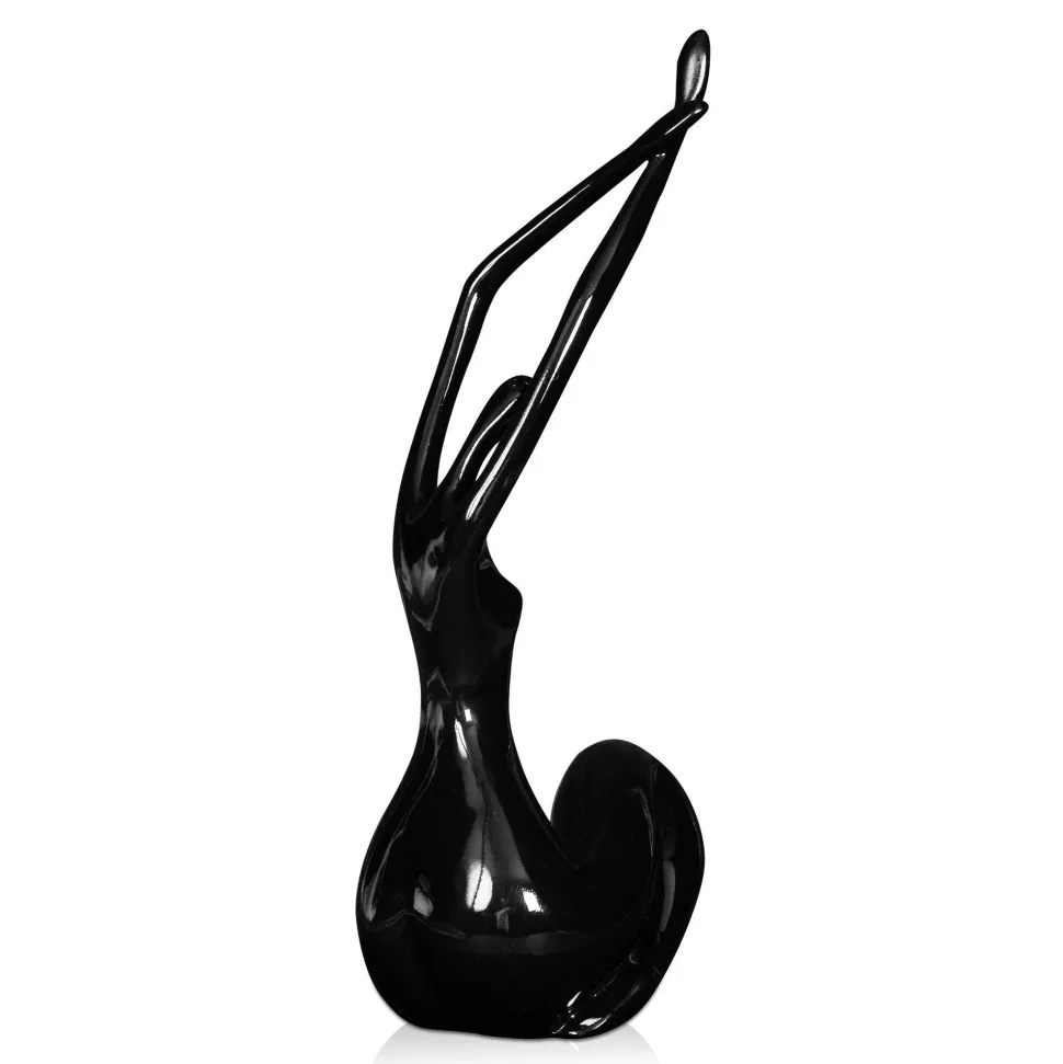 Awakened Grace 32cm Black Resin Indoor Sculpture