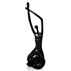 Awakened Grace 32cm Black Resin Indoor Sculpture