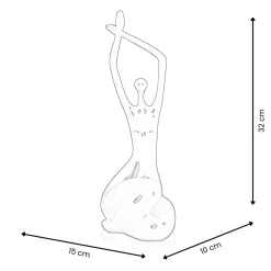 Awakened Grace 32cm Black Resin Indoor Sculpture