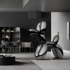 Balloon Dog 200cm Black Fibreglass Indoor Sculpture
