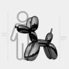 Balloon Dog 130cm Black Metal Garden Sculpture