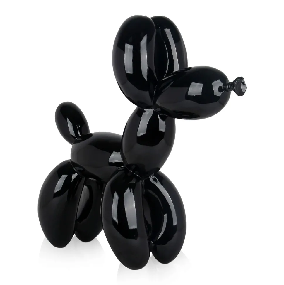 Balloon Dog 62cm Black Resin Indoor Sculpture