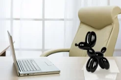 Balloon Dog 27cm Black Resin Indoor Sculpture