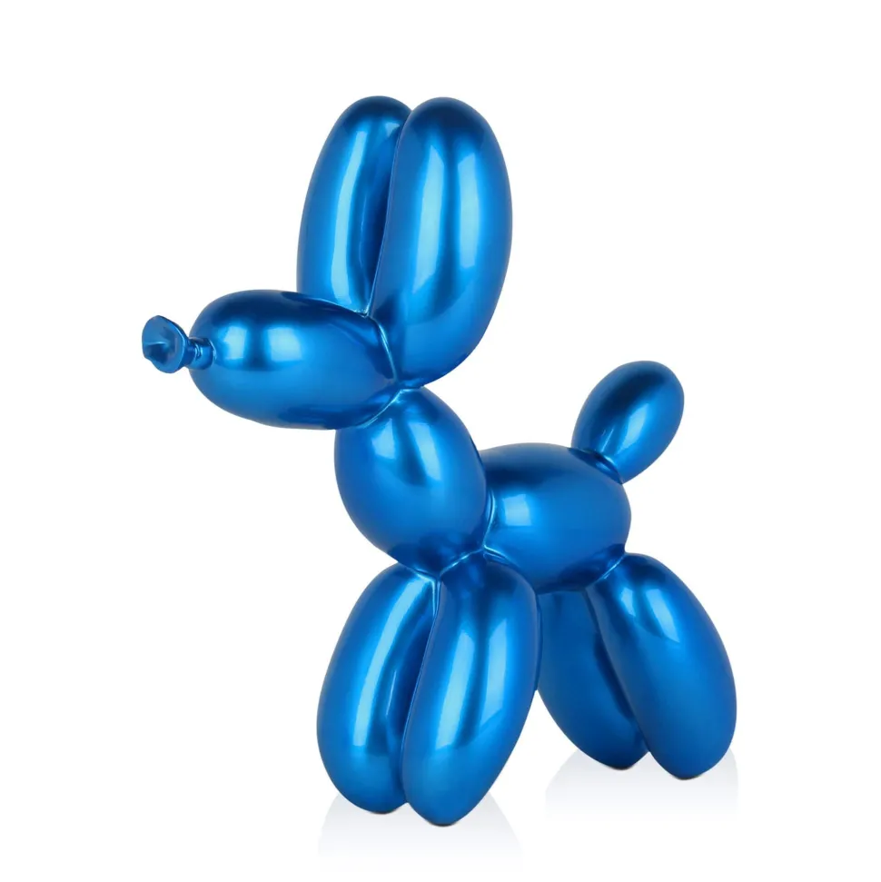 Balloon Dog 27cm Blue Resin Indoor Sculpture