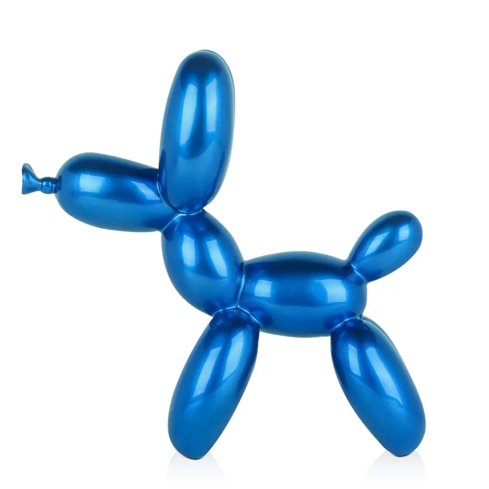 Balloon Dog 27cm Blue Resin Indoor Sculpture
