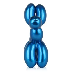 Balloon Dog 46cm Blue Resin Indoor Sculpture