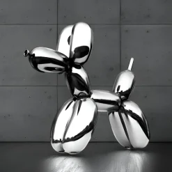 Balloon Dog 80cm Chrome Fibreglass Indoor Sculpture