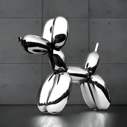 Balloon Dog 80cm Chrome Fibreglass Indoor Sculpture