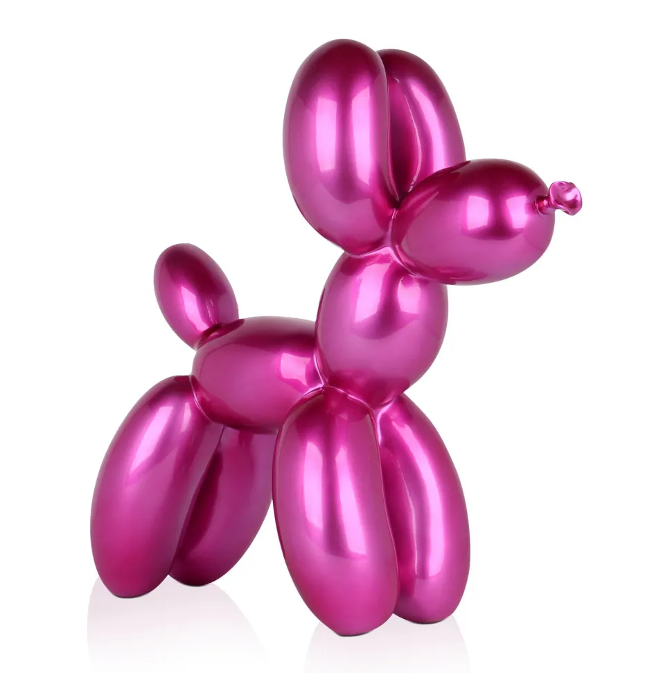 Balloon Dog 46cm Fuchsia Resin Indoor Sculpture
