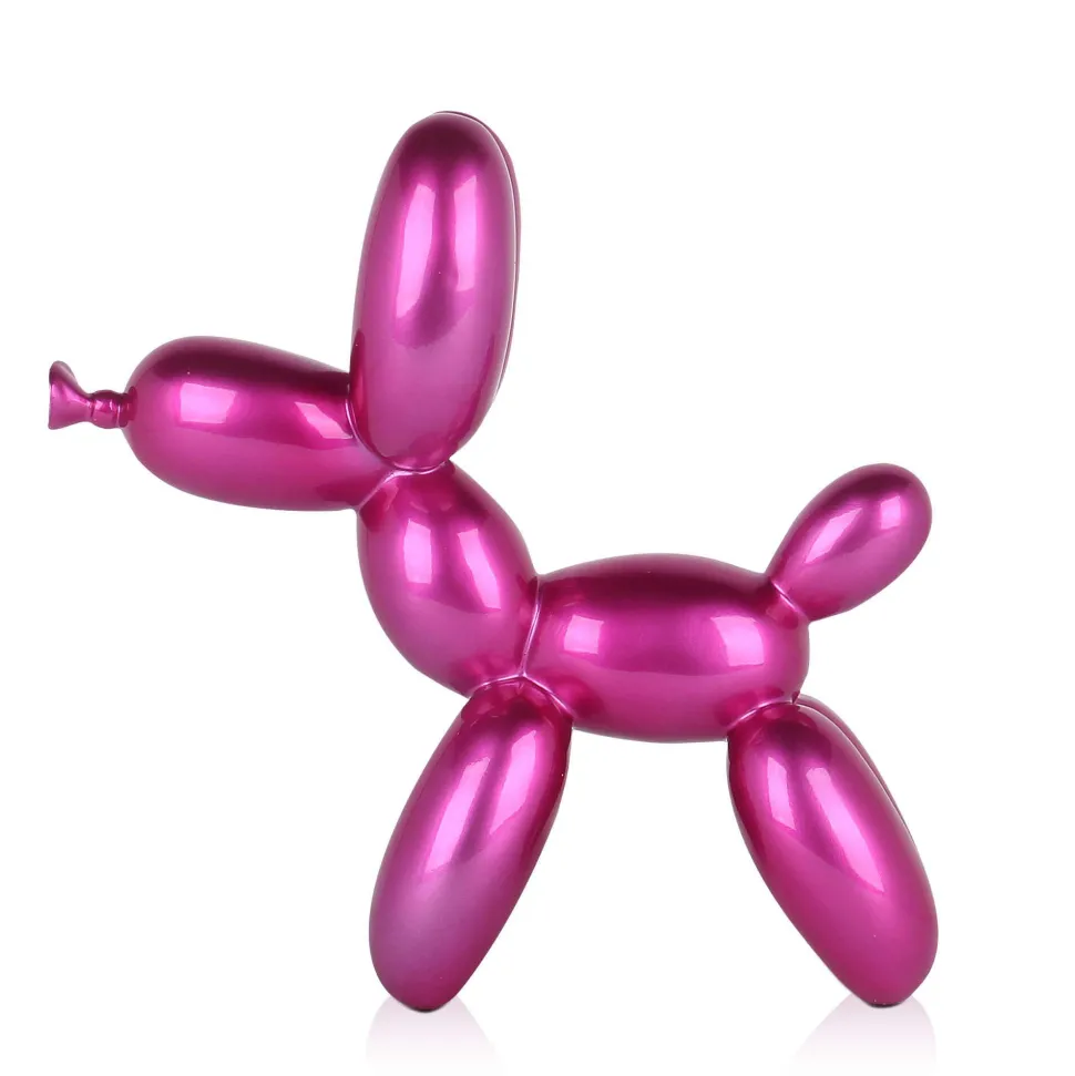 Balloon Dog 27cm Fuchsia Resin Indoor Sculpture