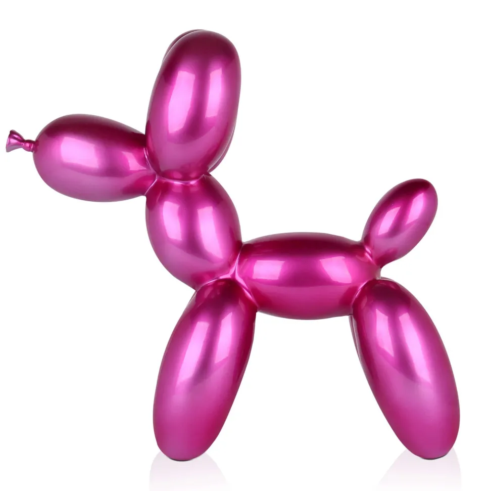 Balloon Dog 46cm Fuchsia Resin Indoor Sculpture
