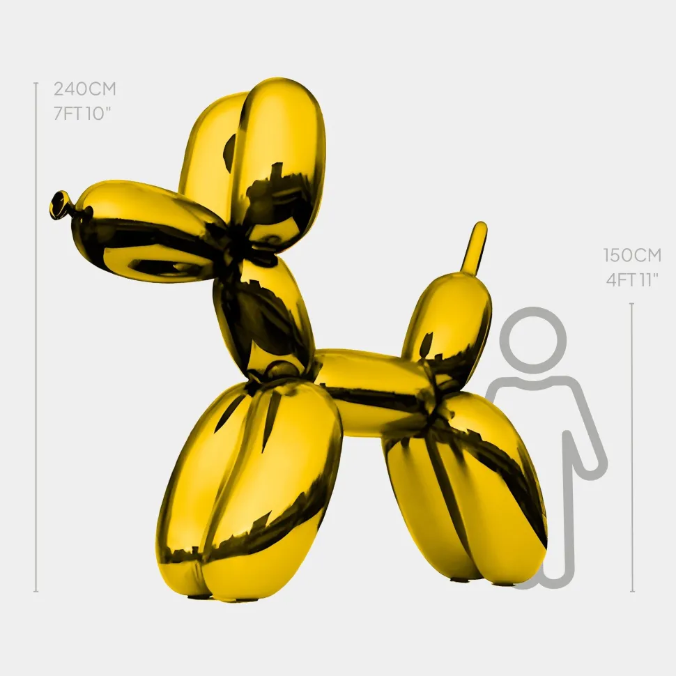 Balloon Dog 240cm Gold Fibreglass Indoor Sculpture