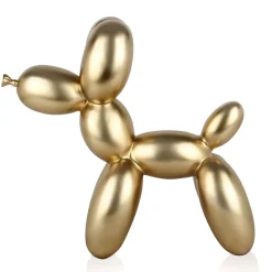 Balloon Dog 46cm Gold Resin Indoor Sculpture