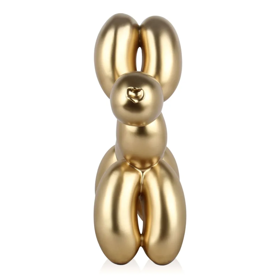 Balloon Dog 46cm Gold Resin Indoor Sculpture