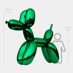 Balloon Dog 240cm Green Fibreglass Indoor Sculpture