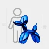 Balloon Dog 100cm Ocean Blue Metal Garden Sculpture