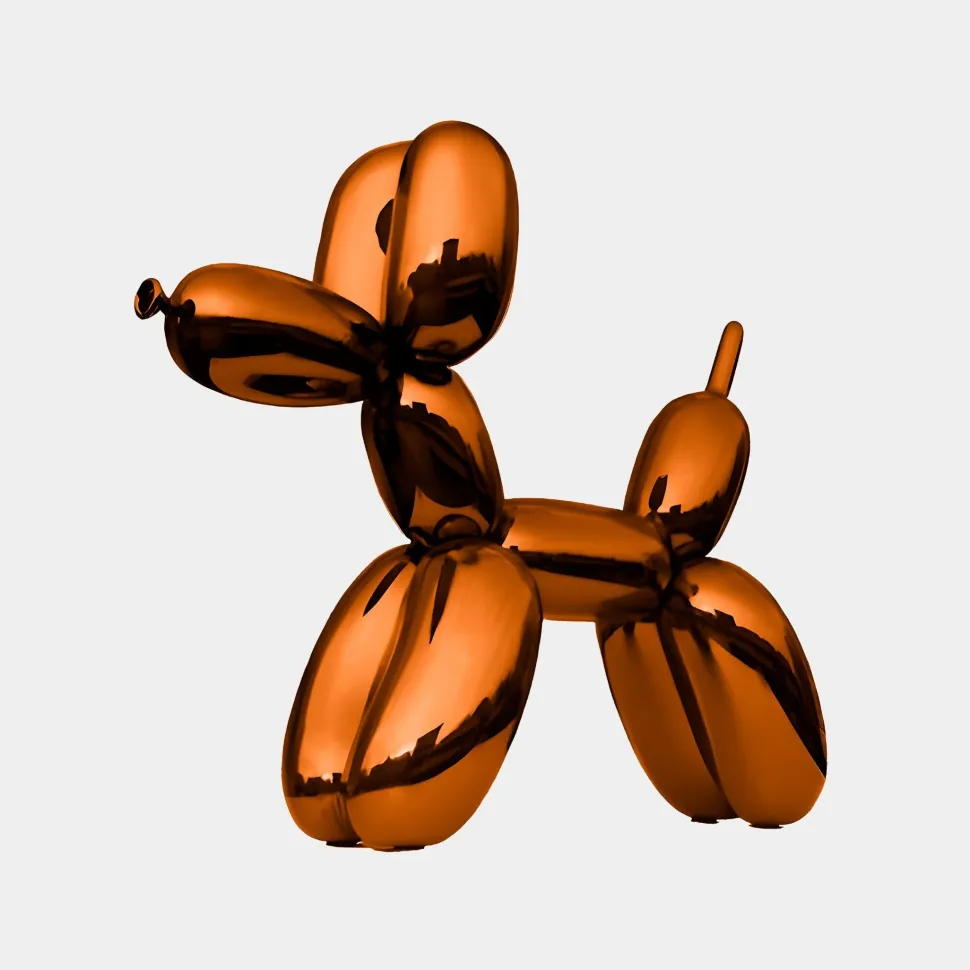 Balloon Dog 80cm Orange Fibreglass Indoor Sculpture