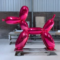 Balloon Dog 200cm Pink Metal Garden Sculpture